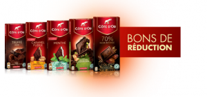 Coupons pour tablettes de chocolat Cote d’Or