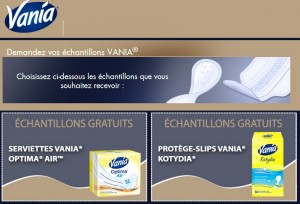 Échantillons gratuits Vania