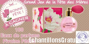 100 eaux de parfum Pivoine Féérie Jeanne en Provence à gagner