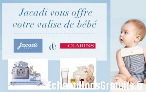 Gagnez la Valise de bébé Jacadi et des coffrets Clarins