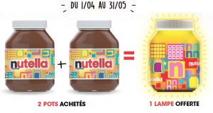 Nutella : votre lampe offerte pour 2 pots achetés