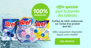 Produits gratuits : Bref WC 100% remboursé