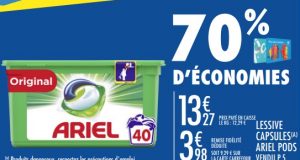 Bon plan lessive : Ariel Pods 3en1 pas chère à 2,48€