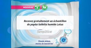 Échantillons gratuits de papier toilette humide Lotus
