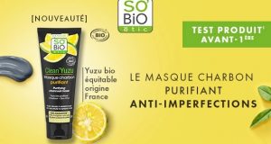 So’Bio : testez le Masque charbon purifiant au Yuzu bio et équitable